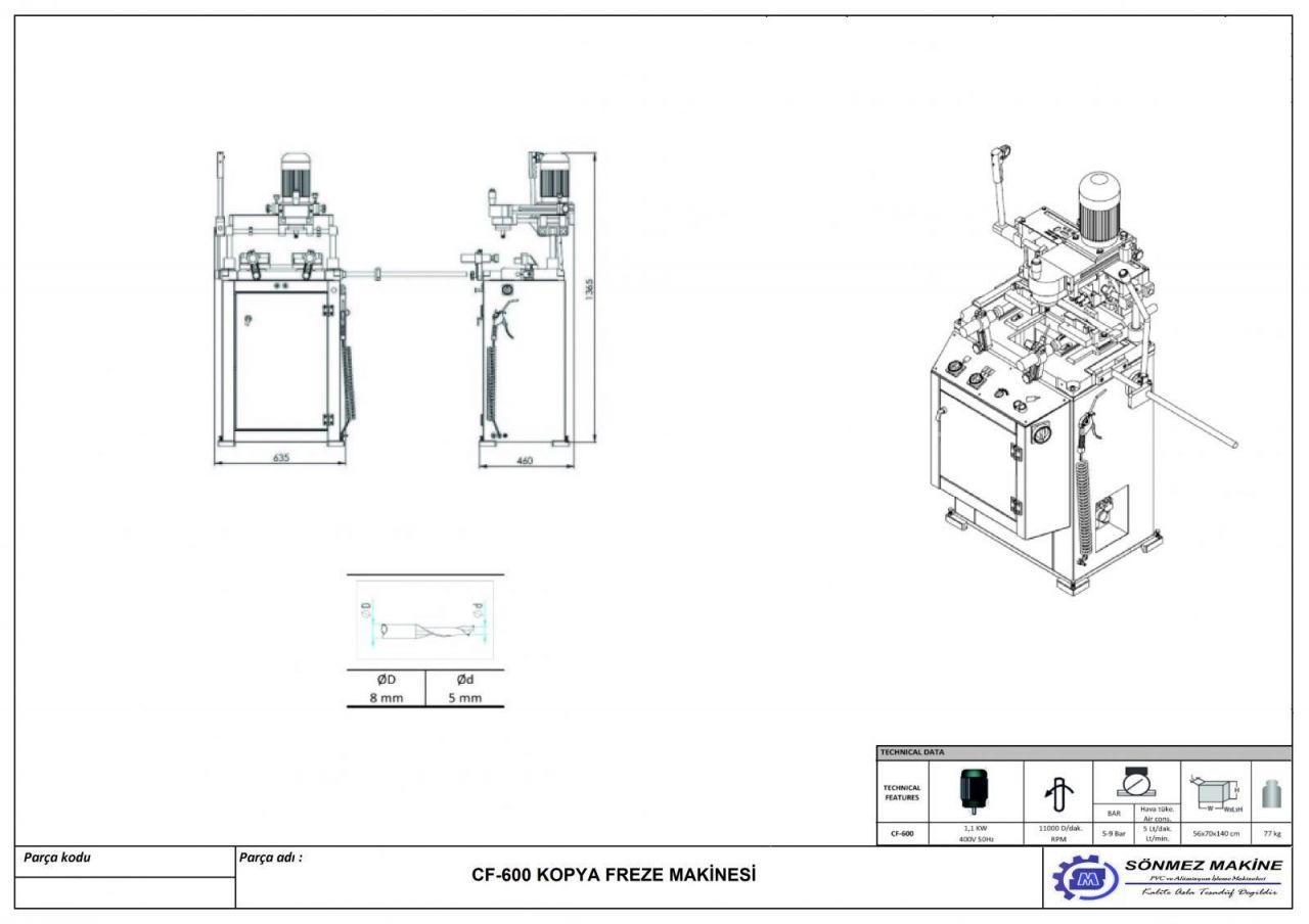 COPY MILLING MACHINE CF-600 CF-600