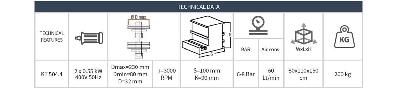 AUTOMATIC SOLID CLEANING MACHINE (4 KNIVES) KT504-4 KT504-4