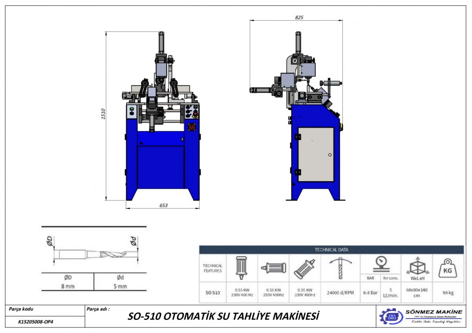 AUTOMATIC WATER DISCHARGE MACHINE SO510-AL SO510-AL